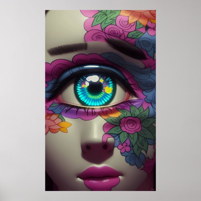 The Porcelain Cyclops Has Two Eyebrows - Ken Gage Poster (Front)