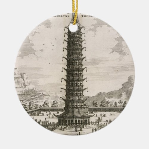 The Porcelain Tower from an account of a Dutch Em Ceramic Ornament