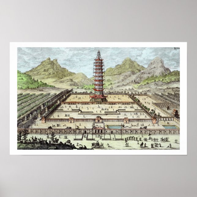The Porcelain Tower of Nanking, plate 12 from 'Ent Poster (Front)