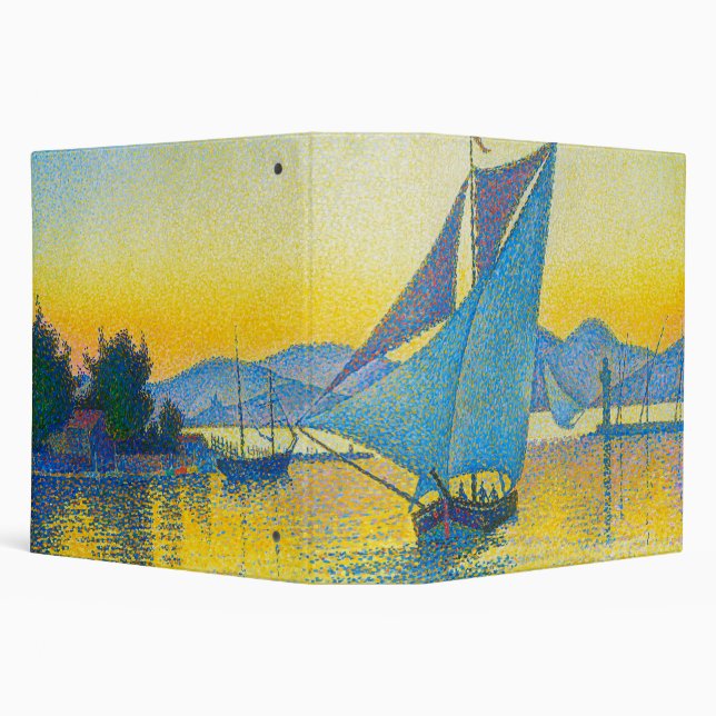 The Port at Sunset, Signac 3 Ring Binder (Background)