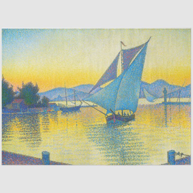 The Port at Sunset, Signac Tissue Paper (Front)