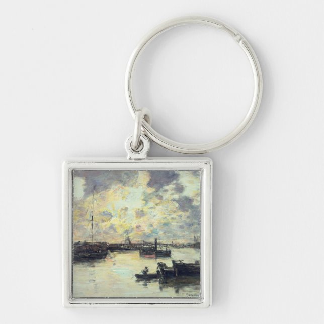The Port, c.1895 (oil on panel) Keychain (Front)