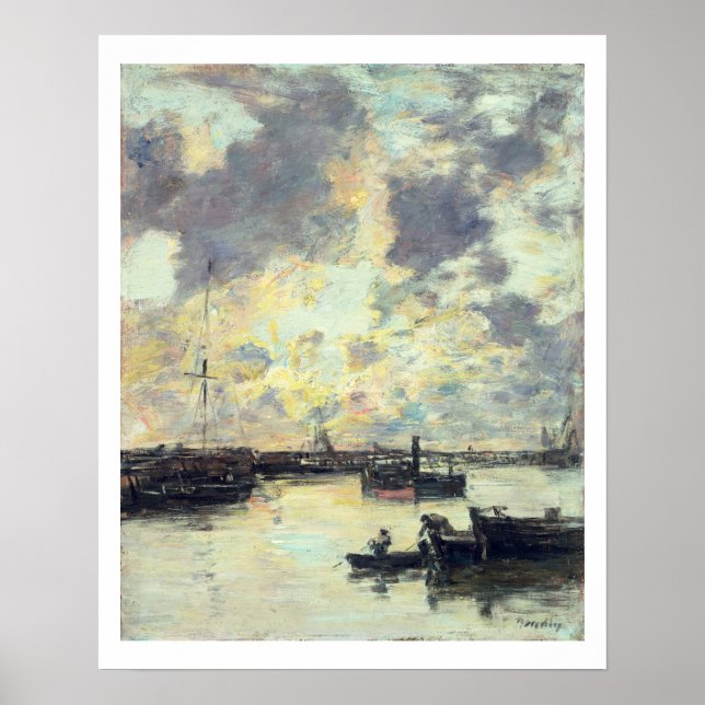 The Port, c.1895 (oil on panel) Poster (Front)