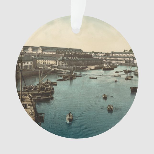 The Port Militaire II, Brest, France Ornament (Front)