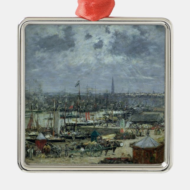 The Port of Bordeaux, 1874 Metal Ornament (Front)
