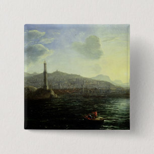 The Port of Genoa, Sea View Pinback Button