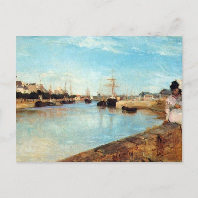 The port of Lorient by Berthe Morisot Postcard (Front)
