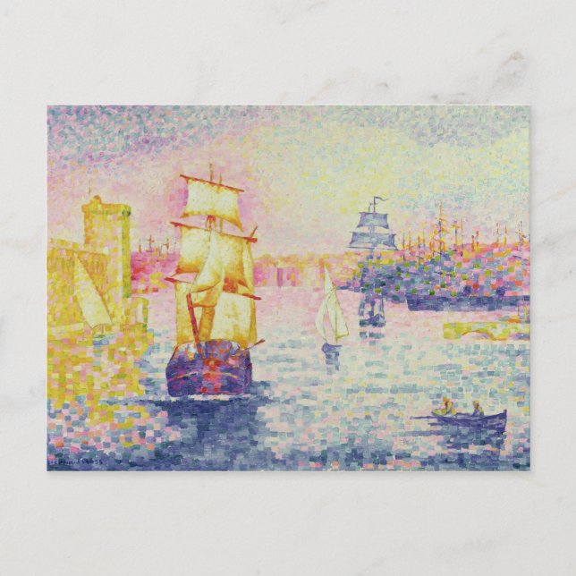 The Port of Marseilles, c.1909 (oil on canvas) Postcard (Front)