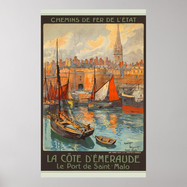 The Port of Saint-Malo Poster (Front)