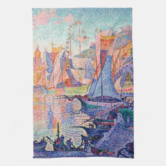 The Port of Saint-Tropez, Signac Kitchen Towel (Vertical)