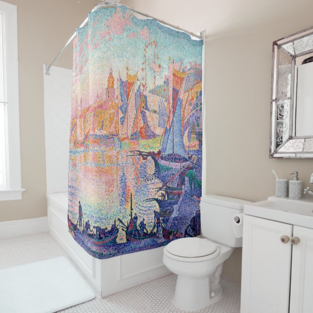 The Port of Saint-Tropez, Signac Shower Curtain (In Situ)