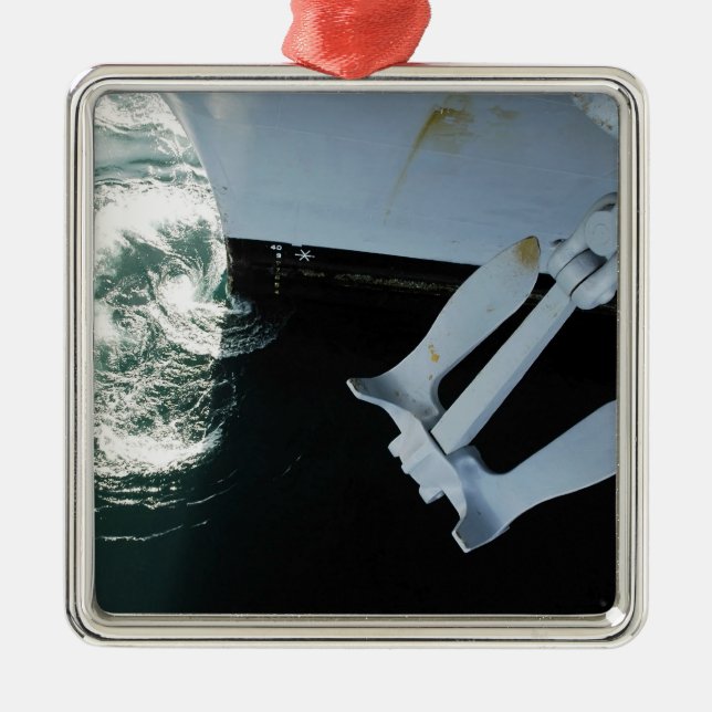 The port side Mark II Stockless Anchor Metal Ornament (Front)