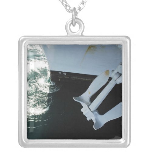 The port side Mark II Stockless Anchor Silver Plated Necklace