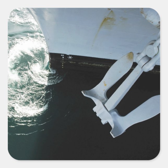 The port side Mark II Stockless Anchor Square Sticker (Front)