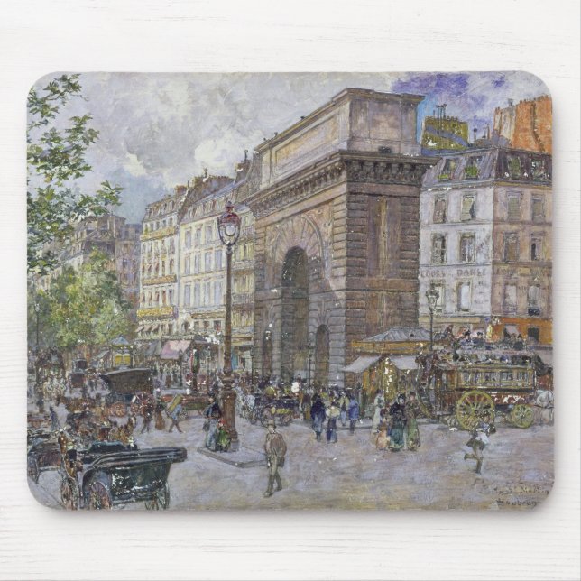 The Porte Saint-Martin, 1898 Mouse Pad (Front)