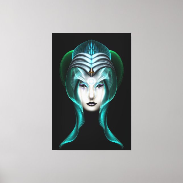The Portrait Of Cyiria ISO Black Canvas Print (Front)