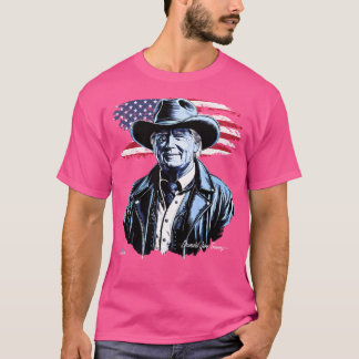 The Portrait Of President Donald Trump In Cowboy L T-Shirt