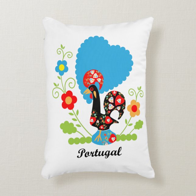 The Portuguese Rooster Accent Pillow (Front(Vertical))