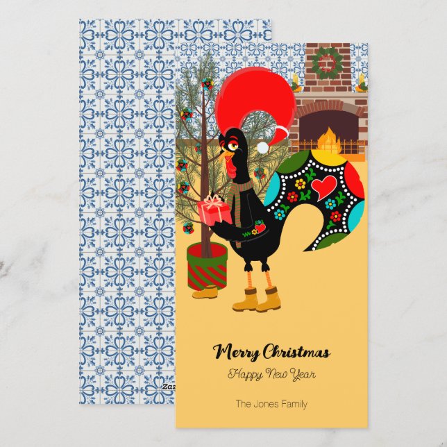 The Portuguese Rooster and the joy of giving Holiday Card (Front/Back)