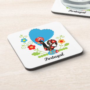 The Portuguese Rooster Beverage Coaster