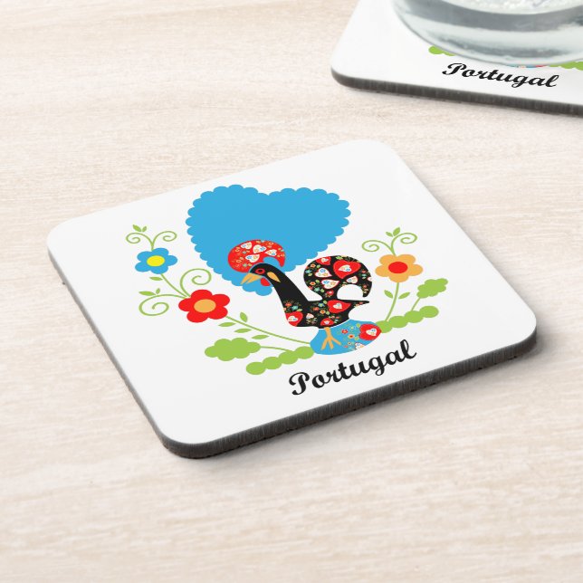 The Portuguese Rooster Beverage Coaster (Left Side)
