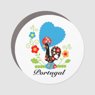 The Portuguese Rooster Car Magnet