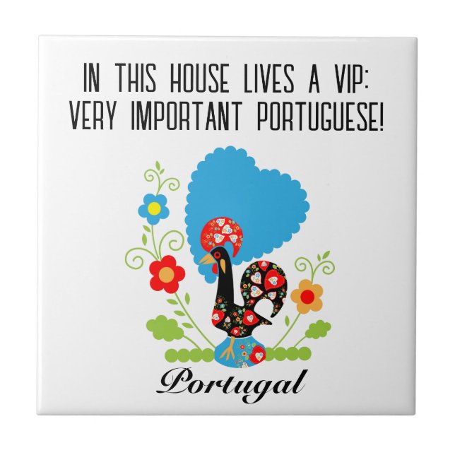 The Portuguese Rooster Ceramic Tile (Front)