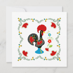 The Portuguese Rooster Happy Birthday Card