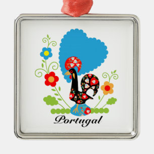 The Portuguese Rooster Metal Ornament