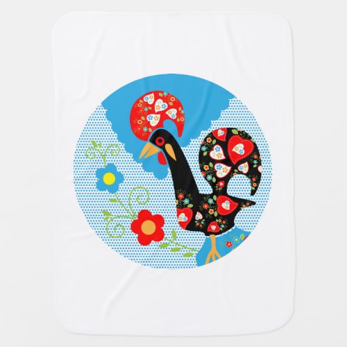 The Portuguese Rooster of Barcelos Baby Blanket