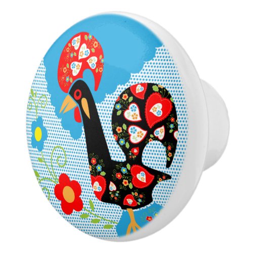 The Portuguese Rooster of Barcelos Ceramic Knob