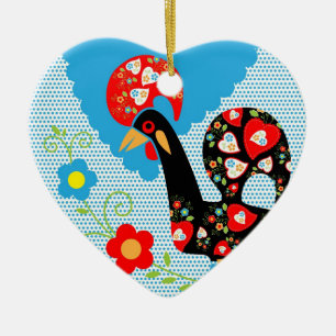 The Portuguese Rooster of Barcelos Ceramic Ornament