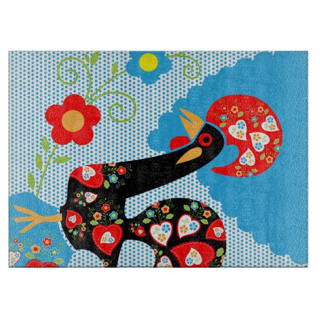 The Portuguese Rooster of Barcelos Cutting Board (Front)