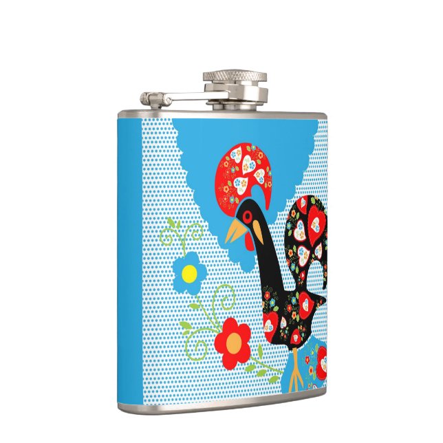 The Portuguese Rooster of Barcelos  Flask (Right)