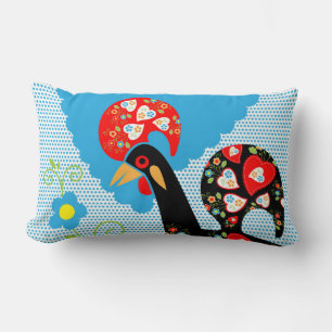 The Portuguese Rooster of Barcelos Lumbar Pillow