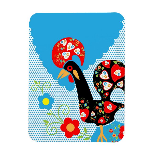 The Portuguese Rooster of Barcelos Magnet (Vertical)