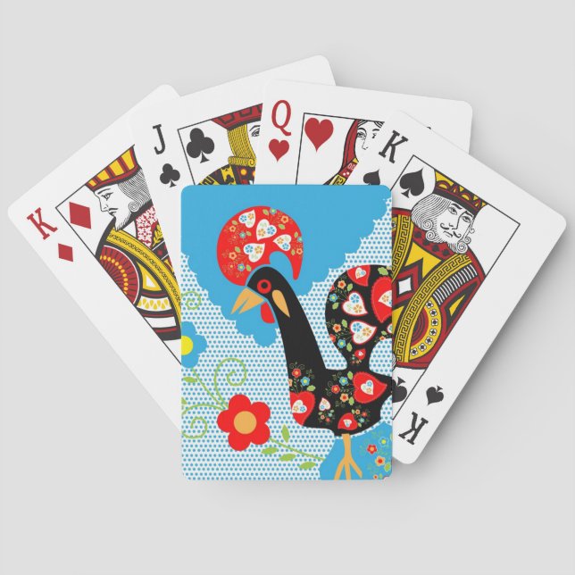 The Portuguese Rooster of Barcelos Poker Cards (Back)