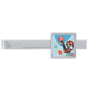 The Portuguese Rooster of Barcelos Silver Finish Tie Clip