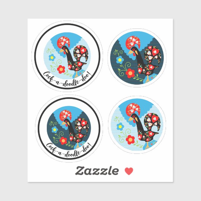 The Portuguese Rooster of Barcelos  Sticker (Sheet)