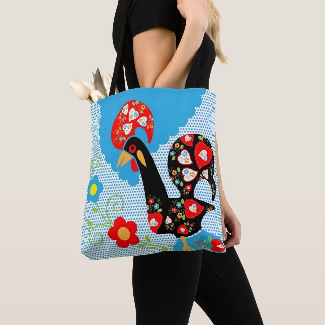 The Portuguese Rooster of Barcelos Tote Bag (Close Up)