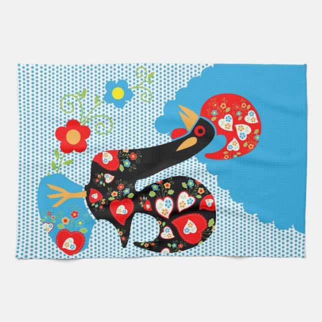 The Portuguese Rooster of Barcelos Towel (Horizontal)