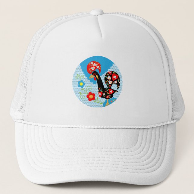The Portuguese Rooster of Barcelos  Trucker Hat (Front)
