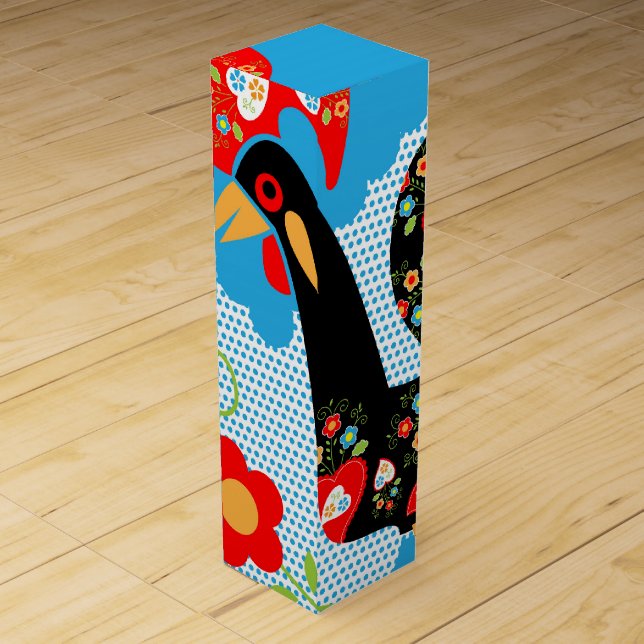 The Portuguese Rooster of Barcelos Wine Box (Front)