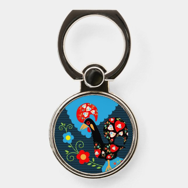 The Portuguese Rooster Phone Ring Stand (Front)