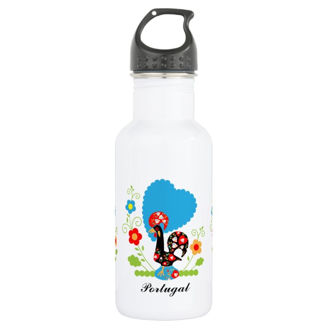 The Portuguese Rooster Stainless Steel Water Bottle (Front)