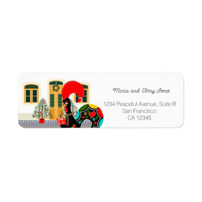 The Portuguese Rooster with a Christmas present Label (Front)