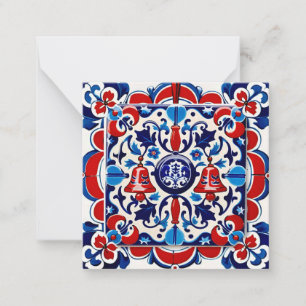 The Portuguese Tile and the Christmas Bell Note Card