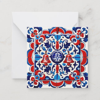 The Portuguese Tile and the Christmas Bell Note Card