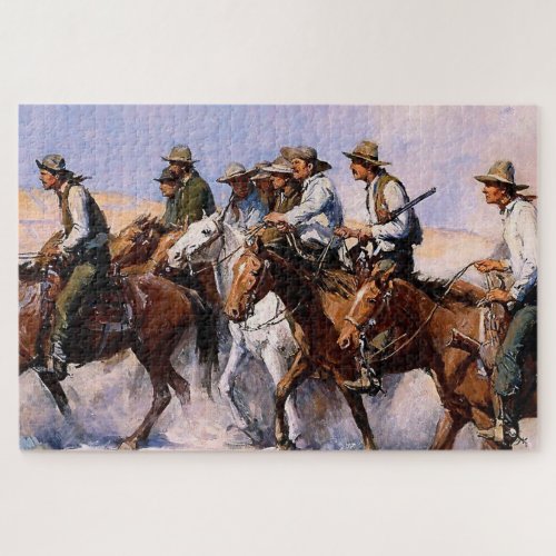 The Posse Western Art by WHD Koerner Jigsaw Puzzle