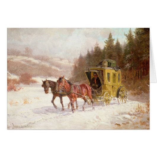 The Post Coach in the Snow Cards (Front Horizontal)